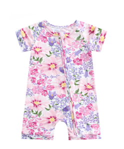 Baby short zippy romper