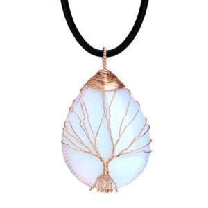 Heart Amethyst Opal Necklace